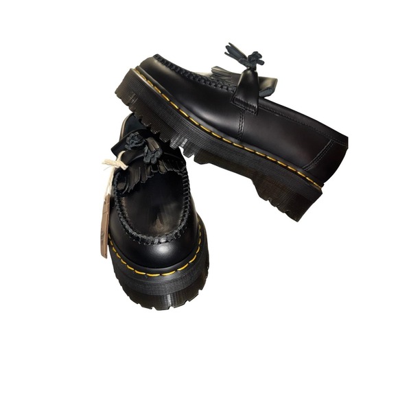 Dr. Martens Other - New w/Tags! Dr Martens Tassel Loafers Black Leather Platform Lug Sole Mens 8